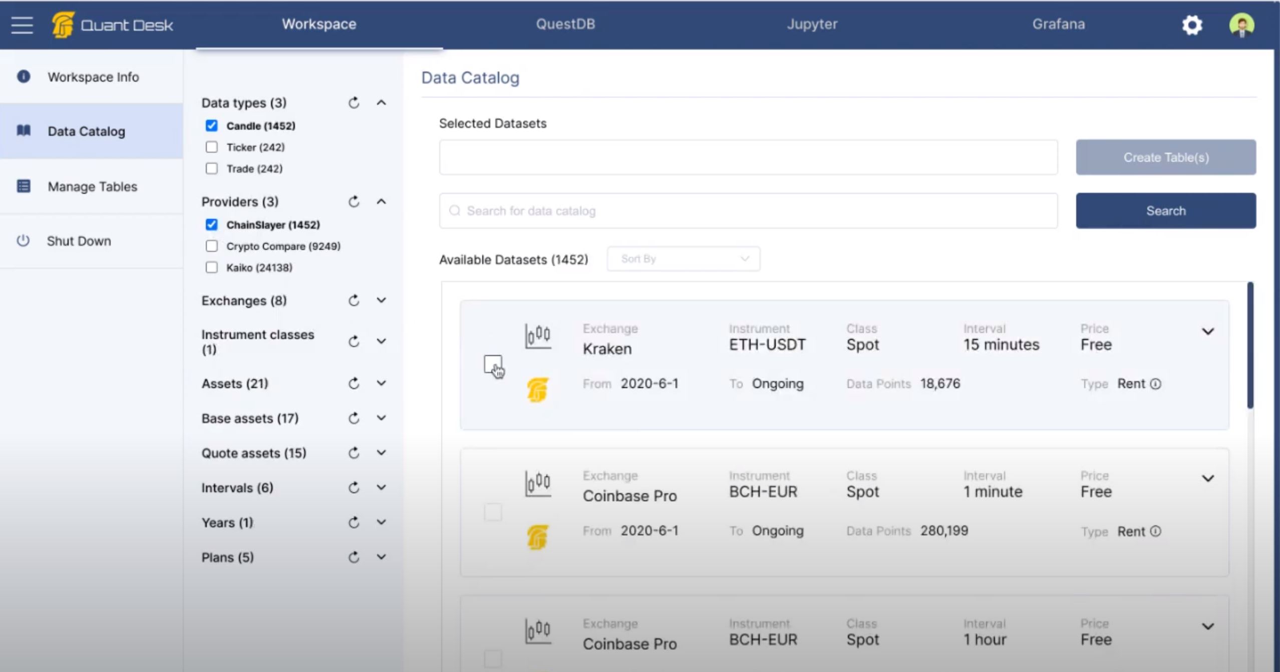 Quant Desk Web App